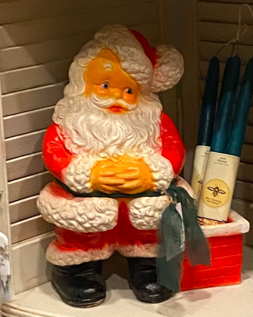 Vintage MCM Santa Chalkware Planter Mexico - 1