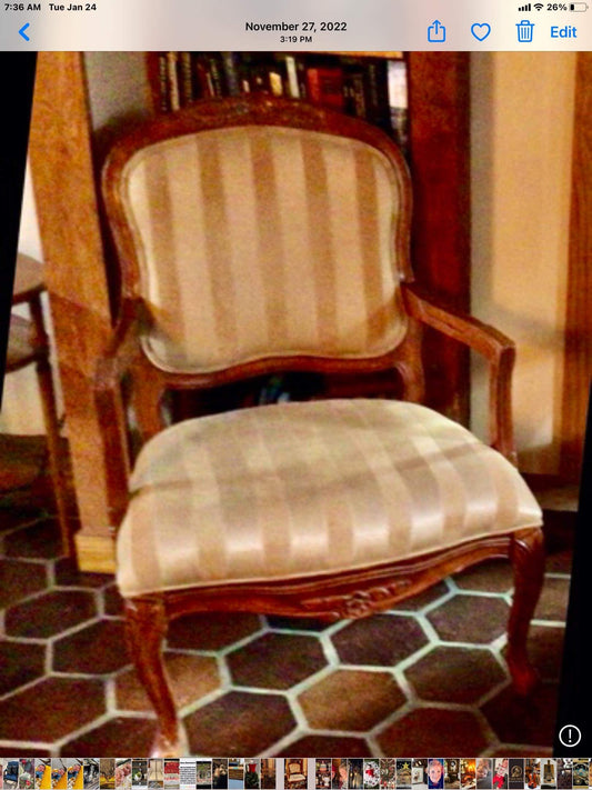 Tonal Gold Stripe Chair