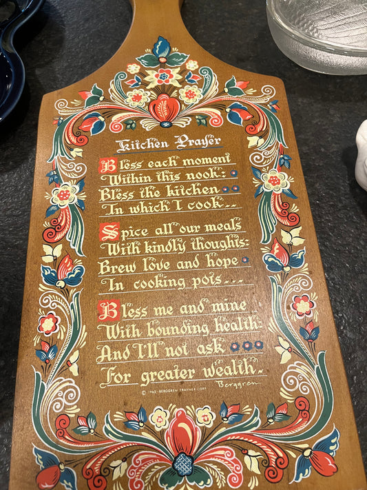 Berggren 1962 Kitchen Prayer Cutting Board