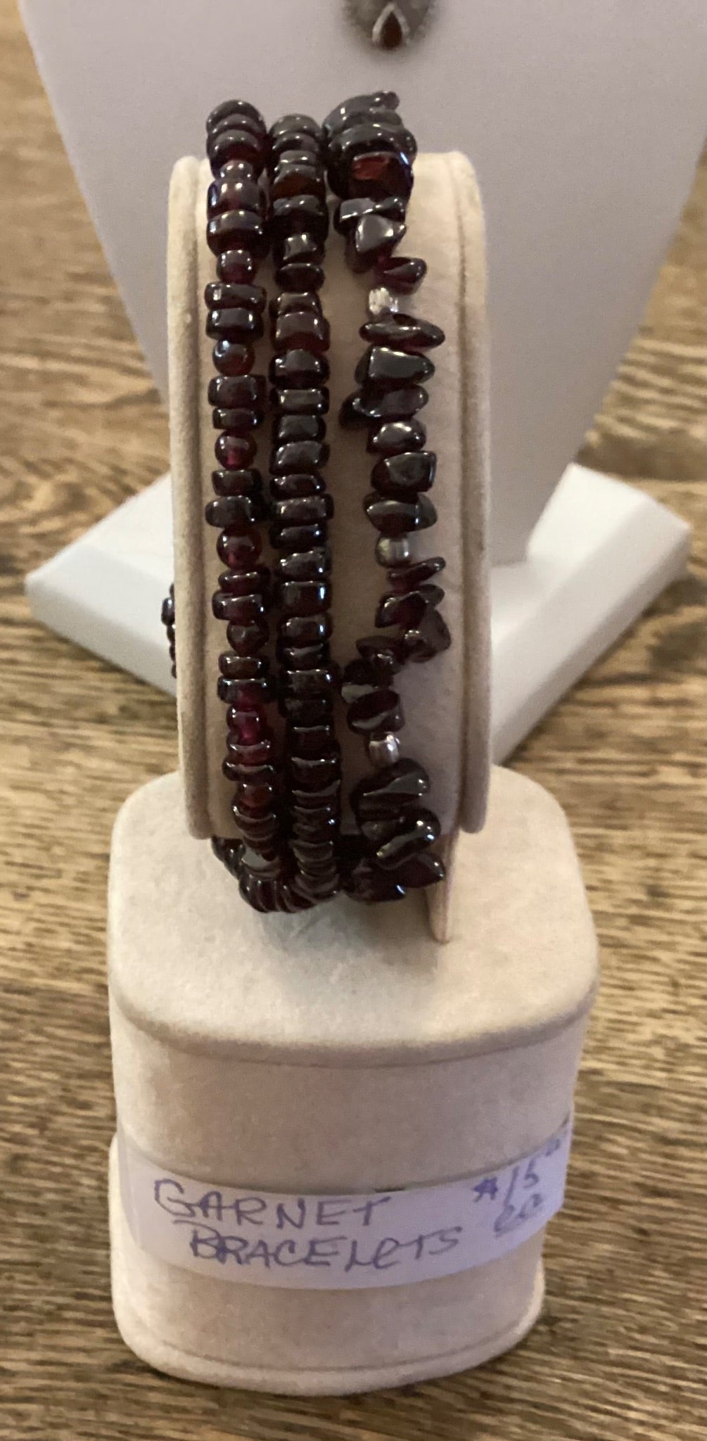 Garnet stretch bracelets - 1