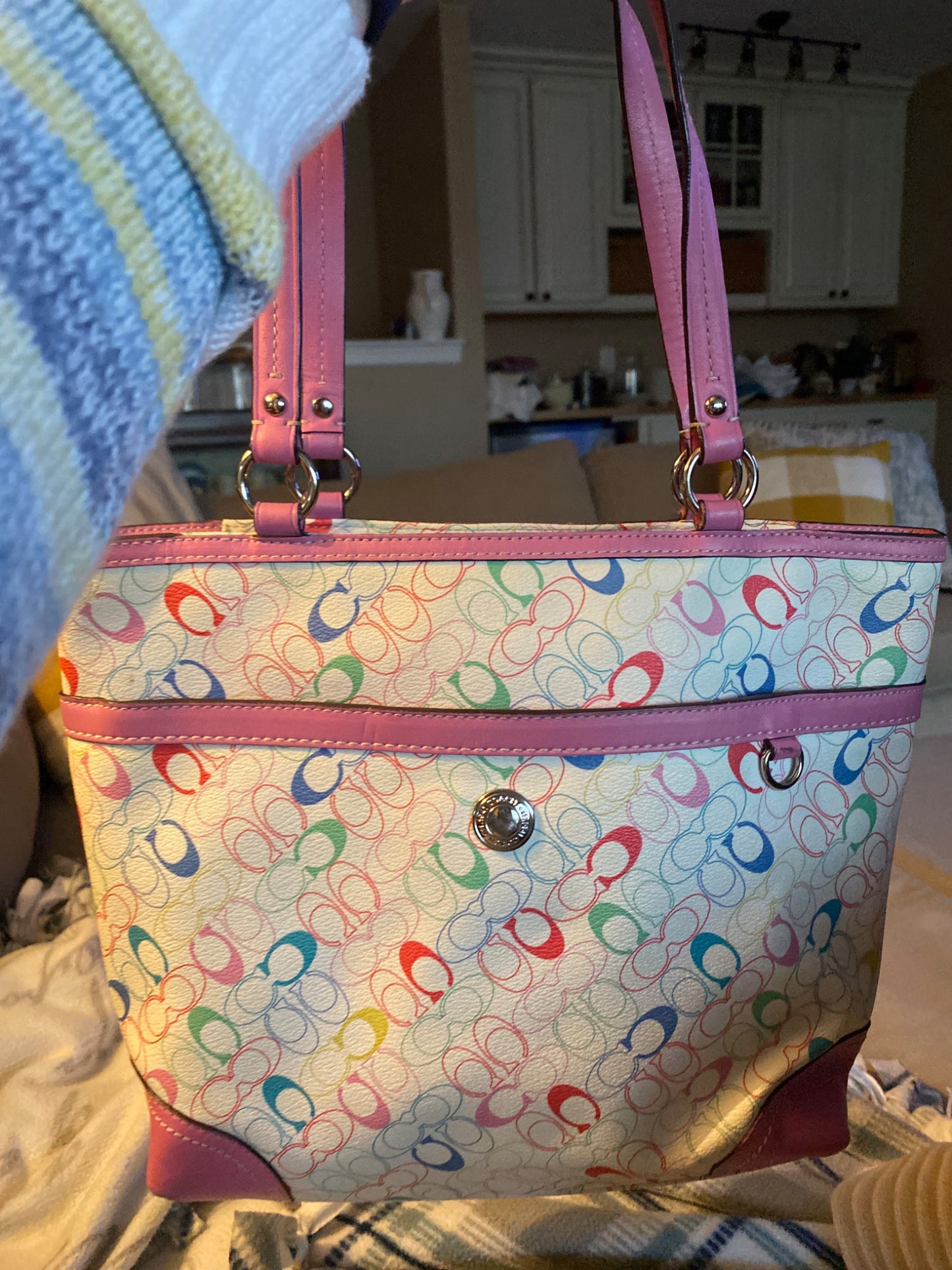 Vintage Coach Pink tote - 1