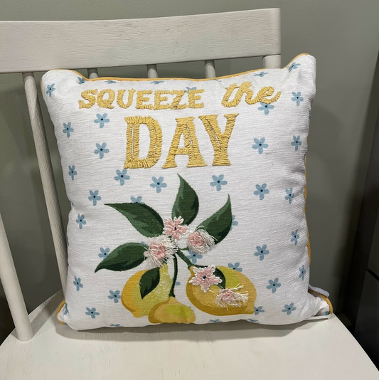 Squeeze The Day Lemon Pillow