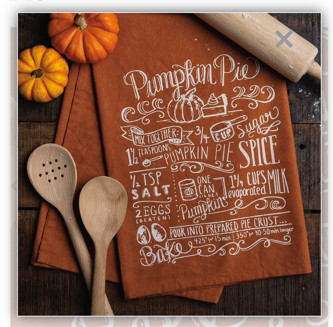 Pumpkin Pie Kitchen Towel