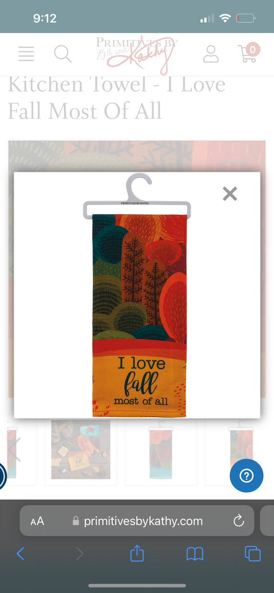 Love Fall Kitchen Towel